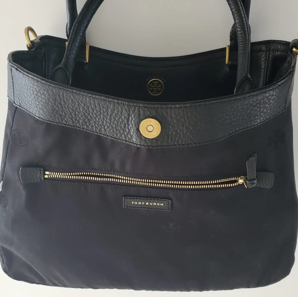 Tory Burch Black Francis Satchel / Crossbody Bag